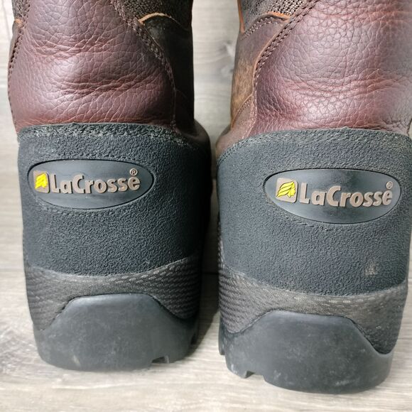 LaCrosse Boots Mens 11 Brown Leather Ice Snow King Winter Insulated Thinsulate - Picture 7 of 15
